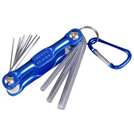 PEAPIN 1PC Folding Allen Key Set (1.5–6.0mm 8 Sizes), Compact Alan Keys Sets, Hex Wrench Tool, Portable Allen Keys for Bike & DIY