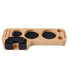 Espresso Tamper Mat, Wooden Coffee Tamper Stationfor Barista Tool Home Kitchen Office Bar Shop Worktop
