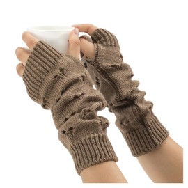 Aufona Grunge Gloves Fairy Grunge Accessories Ripped Glove Crochet Glove Grunge Clothes Y2k Fairy Grunge Aesthetic Arm Sleeve (Brown1)