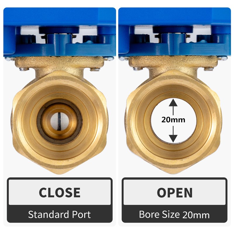 1" Motorized Ball Valve Brass Ball Valve with Standard Port,