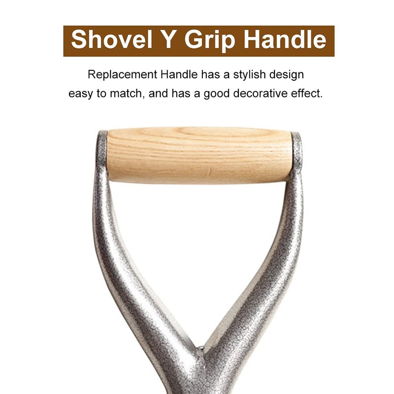 CALIDAKA Shovel D Grip Handle 3.1cm/1.22inch Inside Diameter Metal Replacement