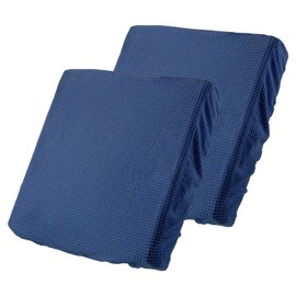 sourcing map 2 Pcs Couch Cushion Cover, 20"x20" Polyester Stretch Sofa Cushion Cover Magic Sofa Covers Washable, Non-Slip Covers with Elastic Bottom for Sofa Seat for Home, Dark Blue