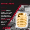 E-Z LOK 400-4 Threaded Insert, Brass, Knife Thread, 1/4"-20 Internal