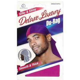 Dream World Silky & Shiny Deluxe Luxury Du-Rag Two Tone Hot Pink & Purple