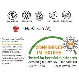 BebeChic – Oeko-Tex Certified Cotton - Breastfeeding Covers - Boned Nursing Tops – Black Ditsy