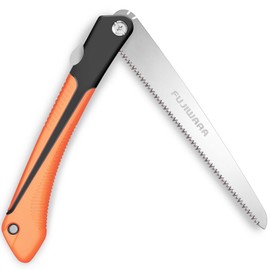 FUJIWARA 10 Inch Folding Pruning Saw - SCK4 Steel Blade with 7 TPI and 2 Adjustable Angles for Smooth Cutting, Heavy Duty Hand Saw for Tree Trimming,Camping, Gardening, Bushcraft