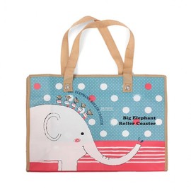 Incarry Zippered Tarpaulin Bag (47x33cm) (Elephant)