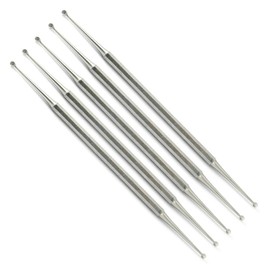 5Pcs Nail Curette Cleaner Double Ended 1.5mm-2.5mm Dermal Ingrown Toe-Nail Under Fingernails Cleaning Scoops Manicure Pedicure Cuticle Tools