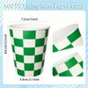 excvalues 100 Pieces 9 oz Gingham Paper Drinking Cups, Checkered