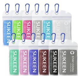 Sukeen Cooling Towel, Set of 12 Cooling Towels, Cool Towel, Gym Towel, Ice Towel, Cooling Towel, Cooling Towel for Neck, Cooling Towel, Microfibre, Cooling Sports Towel for Yoga, Beach, Golf, Camping