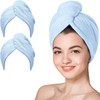 2 Pack Microfiber Hair Towel Wrap AUMA Super Absorbent Twist