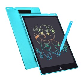 Colourful LCD Writing Board 12 Inch LCD Writing Tablet Electronic Tablet Graphic Tablet Digital Drawing Pad Children's Toy for 3-12 Years Old Girls (Blue)