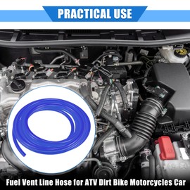 VekAuto Fuel Vent Line Hose, 0.2"x157" 5mm x 4m Gas Line Petrol Hose Tube Universal for ATV Dirt Bike Go Kart Durable Polyurethane Blue