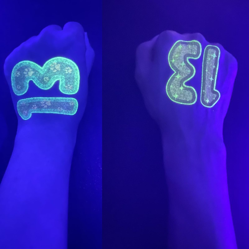 48 Pcs Eras Tour Merch, Glow in Dark/13 Hand/13/Temporary Tattoos,