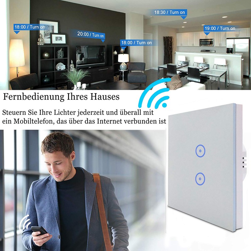 Useelink WiFi Smart Light Switch, Home Switch, Intelligent LED Light