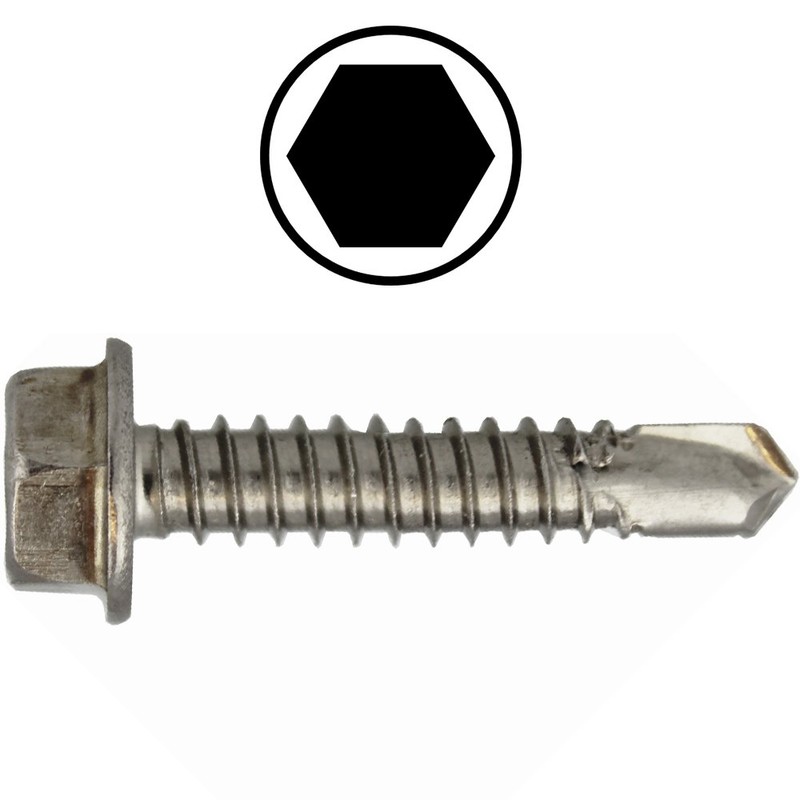 Hexagon Drilling Screws 6.3 x 25 DIN 7504 Form K,