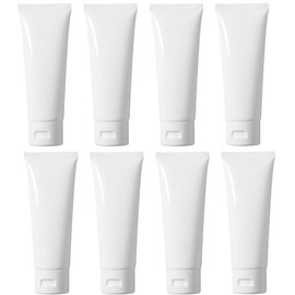 12PCS Refillable Empty Plastic Tubes White Cosmetic Containers Plastic Soft Tubes Bottle for Package Facial Cleanser Hand Cream Cosmetic Lotion(100ML)
