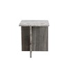 Bloomingville Marble Side Table with Stripes and Interlocking Base, Buff