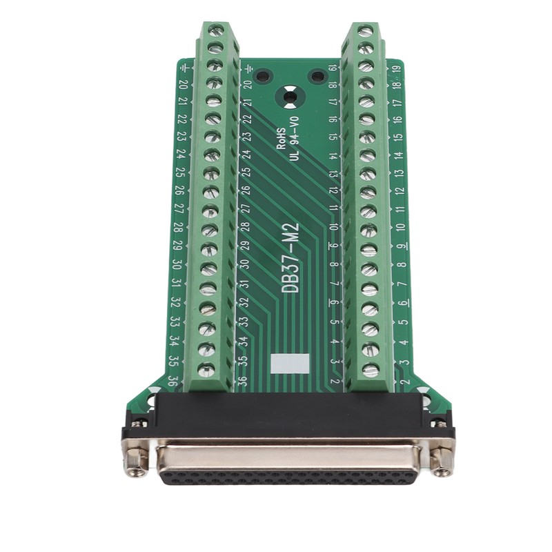 DB37 Breakout Connector Terminal Board Straight PCB Insulated Anti Interference