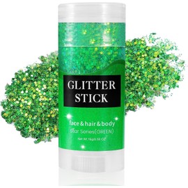 Purpurina para Cara, Brillo Corporal Cara Festival Glitter, Face Glitter Stick, Cabello, Maquillaje de Larga Duración con Lentejuelas de Sirena, Maqui