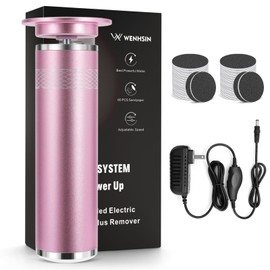 Upgraded Electric Foot Callus Remover, Adjustable Speed Feet File, Feet Callus Remover Kit with 60 Sandpaper Discs for Man Women Dead Skin, Hard Cracked Skin, Dry Skin, Ideal Gift(Pink)