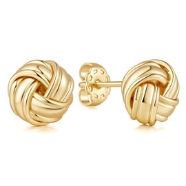 KKR 14K Gold Earrings for Women Trendy Gold Studs Earrings for Women 10mm