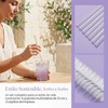 6 Popotes Reutilizables para Vaso con 2 Cepillos Limpiadores, Pajitas
