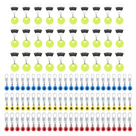 MIPIACE 180 Pcs Rubber Stoppers Fishing 6 in 1 Fishing Float Stops for 0.148-0.37mm And 30 Fishing Swivels Snaps, Line Stoppers Fishing for Fishing Size S/M/L