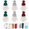FREEBLOSS 6 Set DIY Santa Claus Kit DIY Macrame Santa