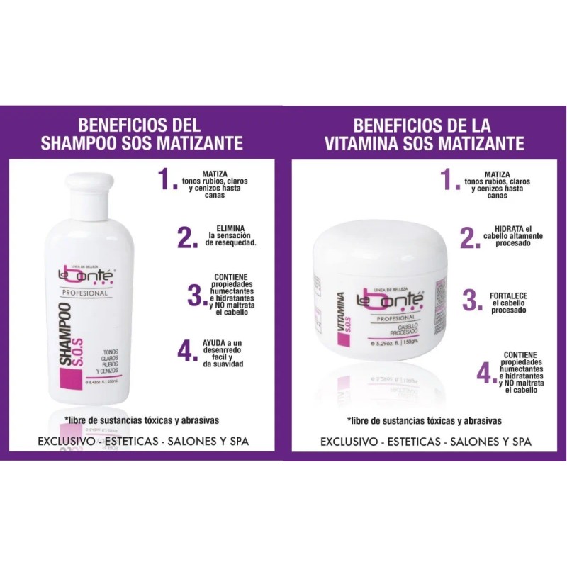 Kit Matizador Shampoo Y Mascarilla Sos La Bonte