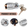 Bawkars Car Ignition Switch with 2 Keys, Waterproof Starter Replacement