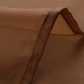 RUTHYS TEXTILE 2 Panels Sheer Curtains Voile Window Treatment Rod Pocket Curtain for Bedroom and Living Room 54 x 84 inches Long - Color: Coffee