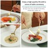 Evanda Gold Silverware Set 64 Piece Service for 16, Titanium