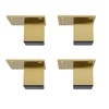 Yuqim 4 Pcs 2 Inch Metal Furniture Legs - Square