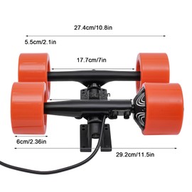 Battery Powered Single Motor Set for Electric Skateboard, Drive Scooter Hub Motors 250W 2200rpm Strong Power Brushless Motor, 9.32mph Maximum Speed Skateboarding Equipment, DIY Hub Motor (Orange)