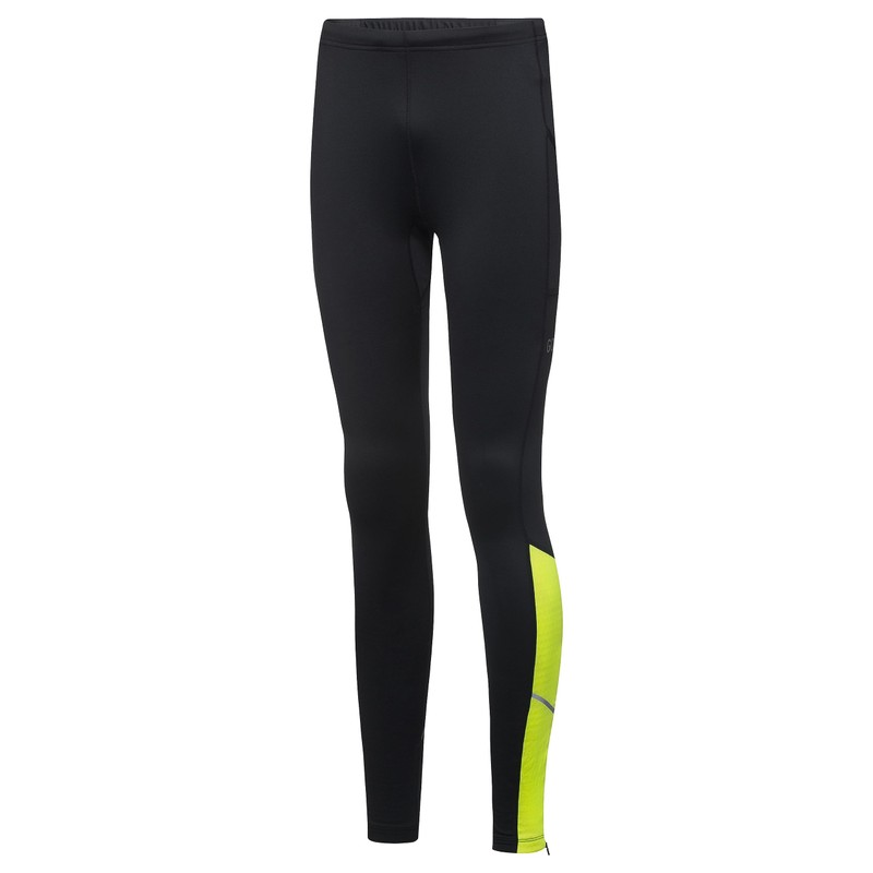 GOREWEAR R3 Thermo Tights, Black/Neon Yellow, M