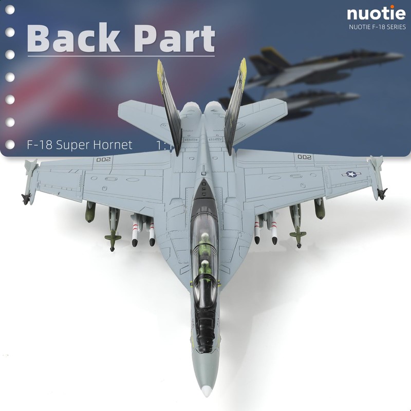 NUOTIE 1/100 F/A-18 Super Hornet Diecast Metal Fighter Jet Model