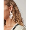 Gold Irregular Hoop Earrings for Women Combination Dangle Drop Earrings