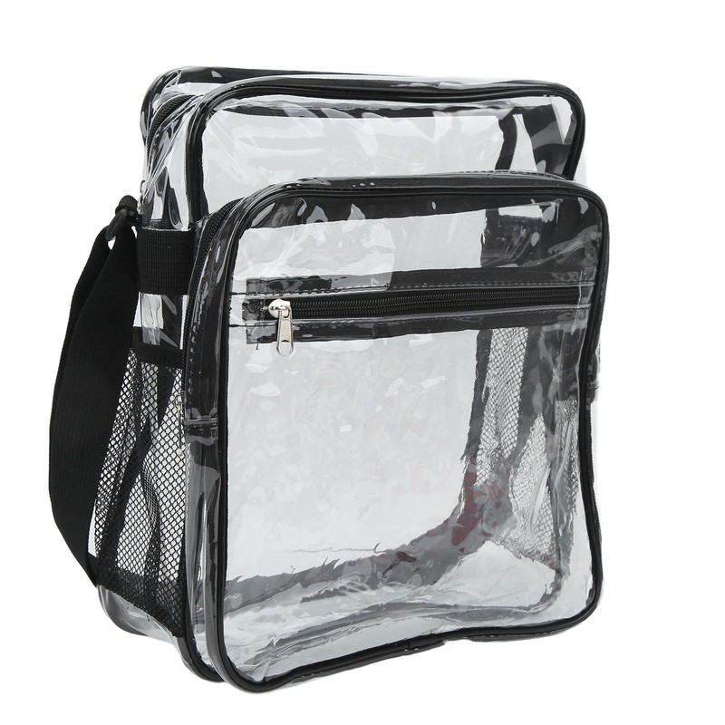 Clear Messenger Bag PVC Waterproof Visible Zipper Design Crossbody Tote