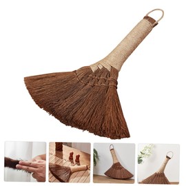 Ipetboom Short Handle Broom Home Palm Fiber Broom Sweeper Broom Dusters for Cleaning Desktop Dust Brush