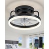 JHSYCH Ceiling Fan with Lights, Low Profile Ceiling Fans with