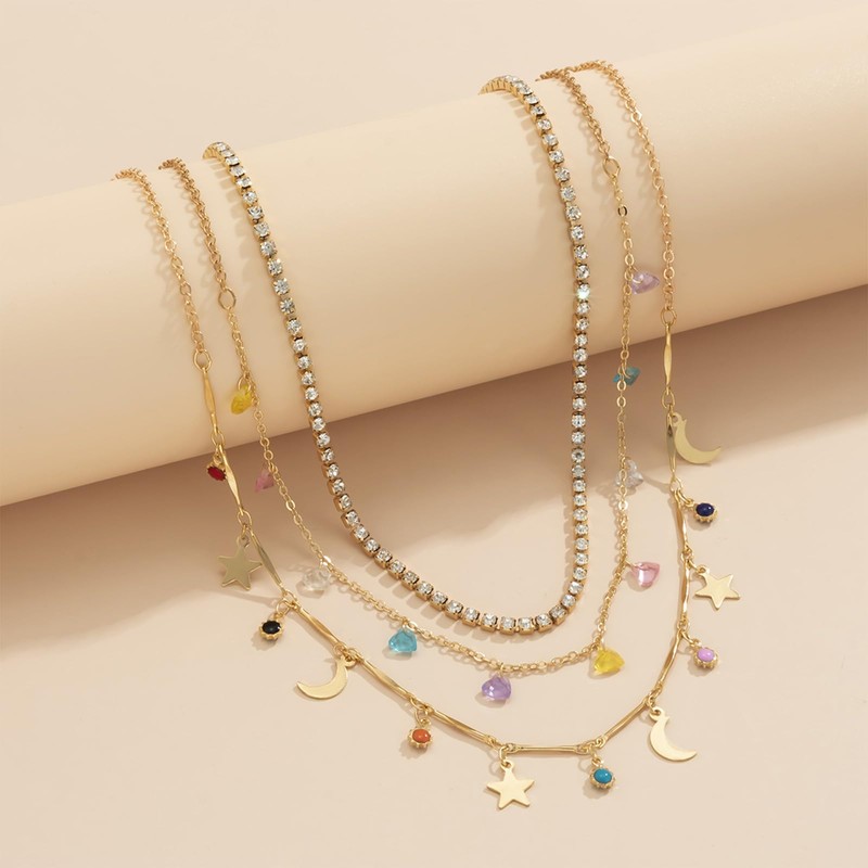Your Always Charm 3 Pcs Star Choker Necklaces for Women