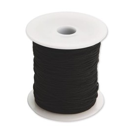 S&S Worldwide Black Elastic Cord for Jewelry Making, Arts & Crafts, Medium-Weight, 100 yard spool, .7mm thickness