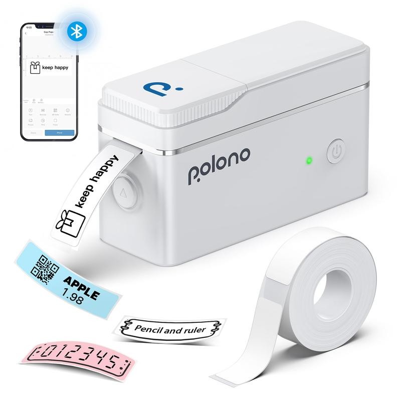 Portable Mini Sticker Printer, Polono P31S Wireless Mini Sticker Printer
