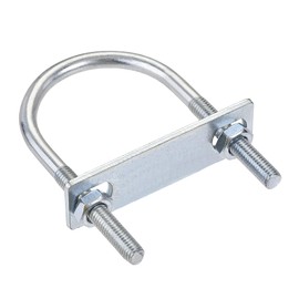 sourcing map 1 Set of M8 Round U-Bolts Shackle Bolts Steel 55 mm Inner Width 100 mm Length with Nut Frame and Fasteners