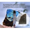Blue Labradorite Bookends Heavy Duty Healing Crystal Stone Book Holders