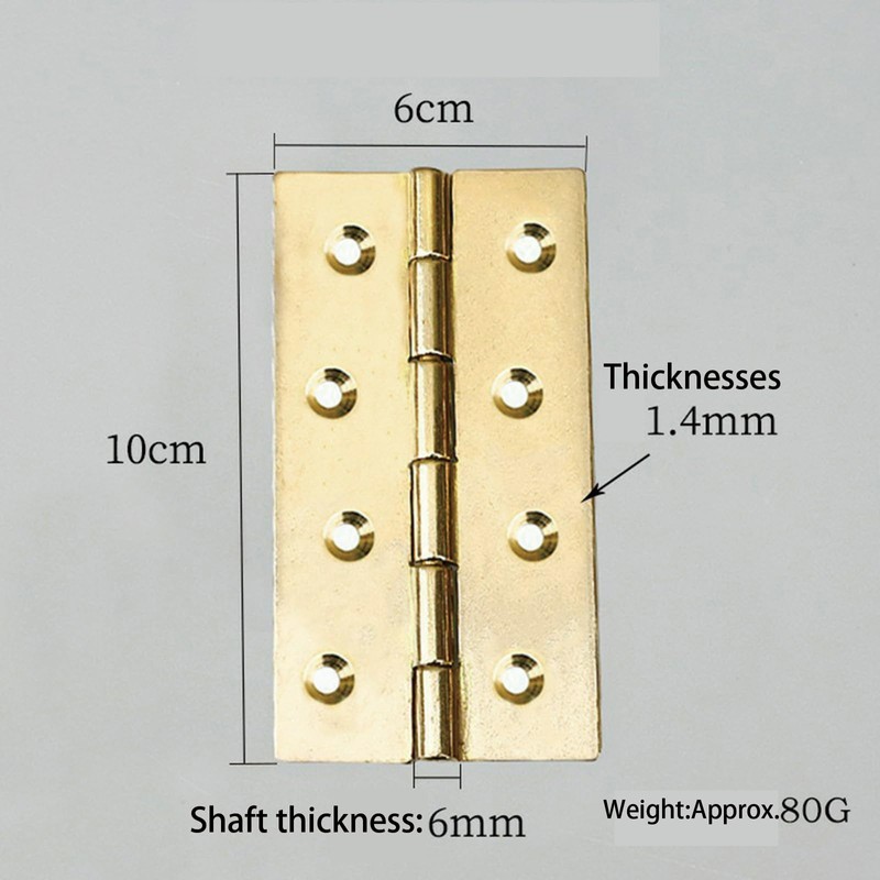 2 Pcs 4" Door Hinges Brass Folding Hinges for Gate