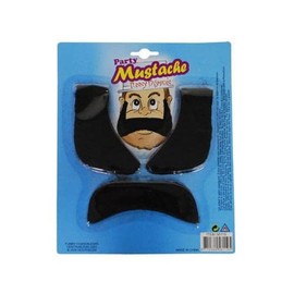 Funny Fashion e58119 Moustache Set of 3 Hats, Masks and Party Supplies