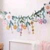 Paper Flower Banner Floral Leaf Backdrop Flower Leaf Garland Decorations
