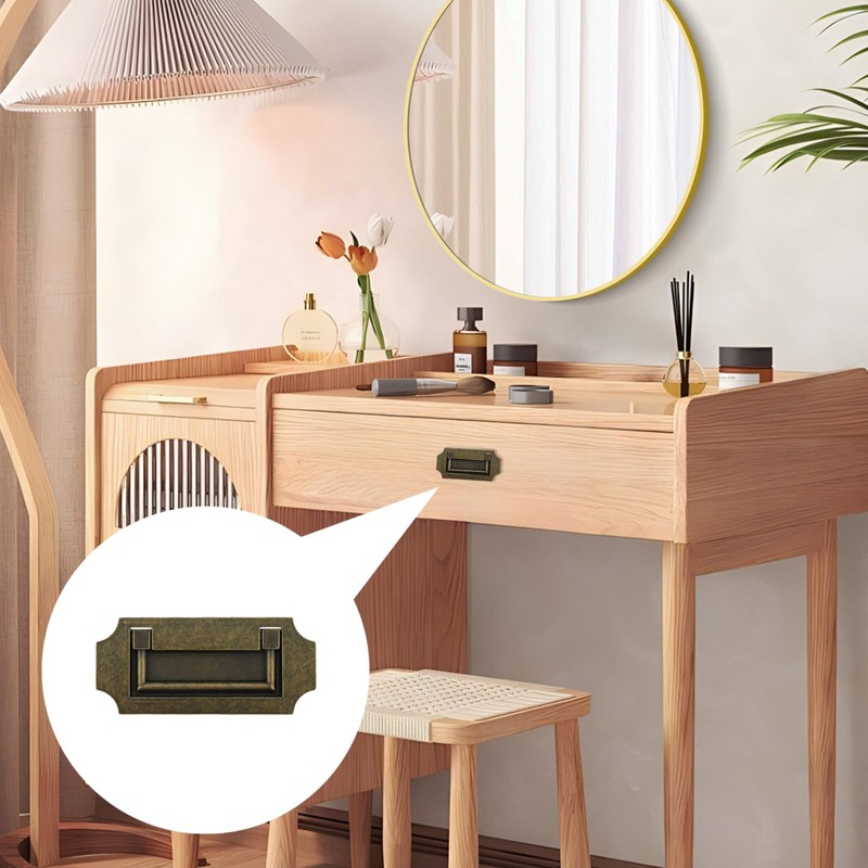 Antrader 2 Pcs Zinc Alloy Handle Drawer Hidden Drawer Cabinet